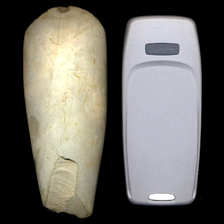 Stone Axe and Mobile Phone